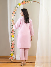 2Pc Pink Lining  Co-Ord Set