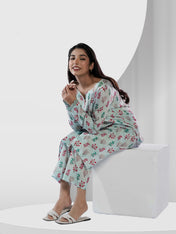 Soft Cambric Stitched-Celeste Co-ord Set