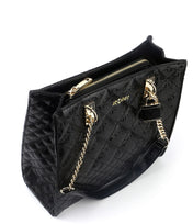 Metallic Braided Chain & Leather Handle Shoulder Bag