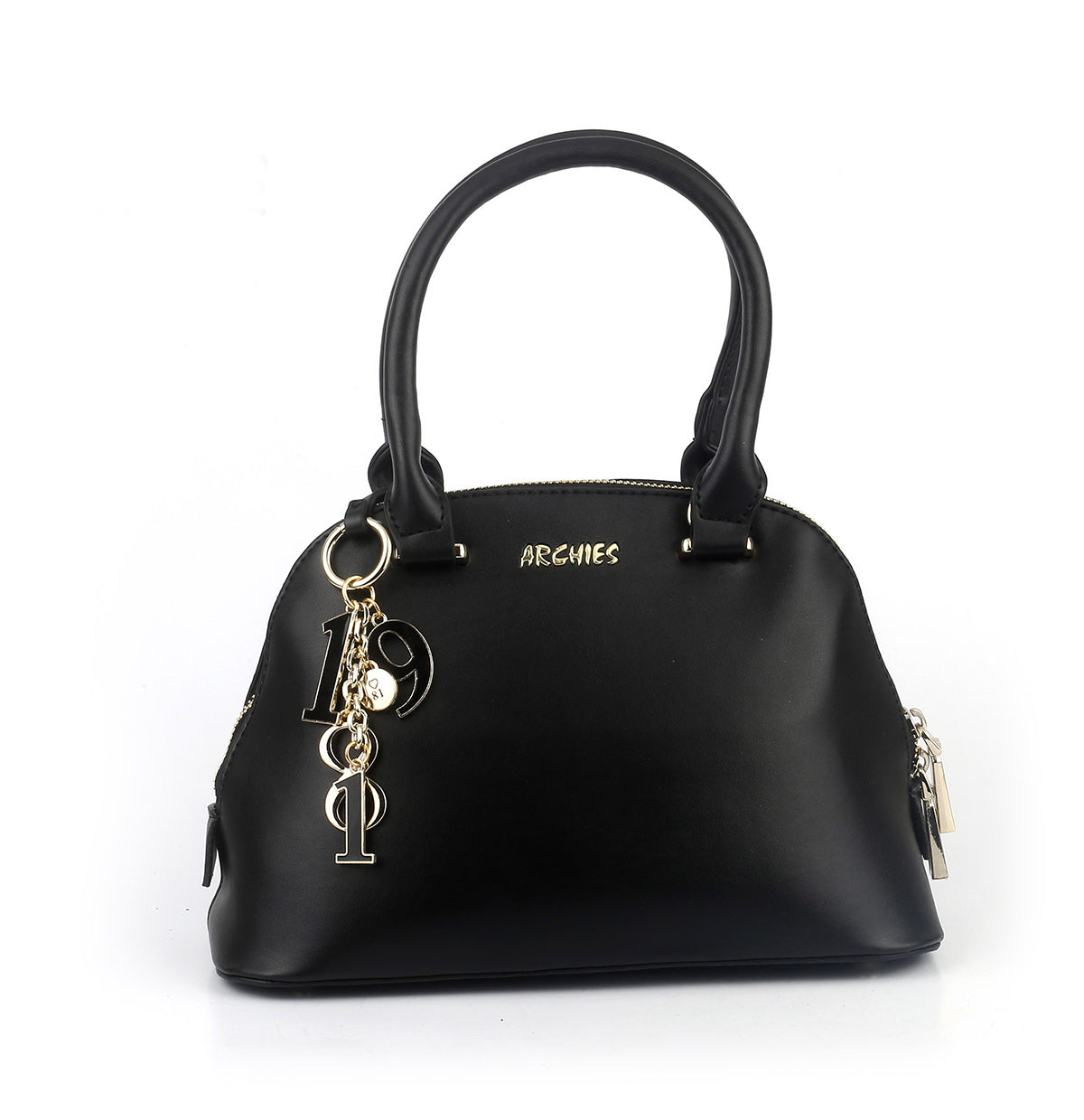 Two Way Zipper Leather Handbag Cum Shoulder Bag