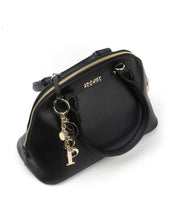 Two Way Zipper Leather Handbag Cum Shoulder Bag