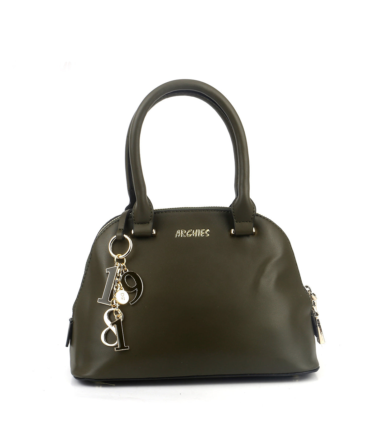 Two Way Zipper Leather Handbag Cum Shoulder Bag