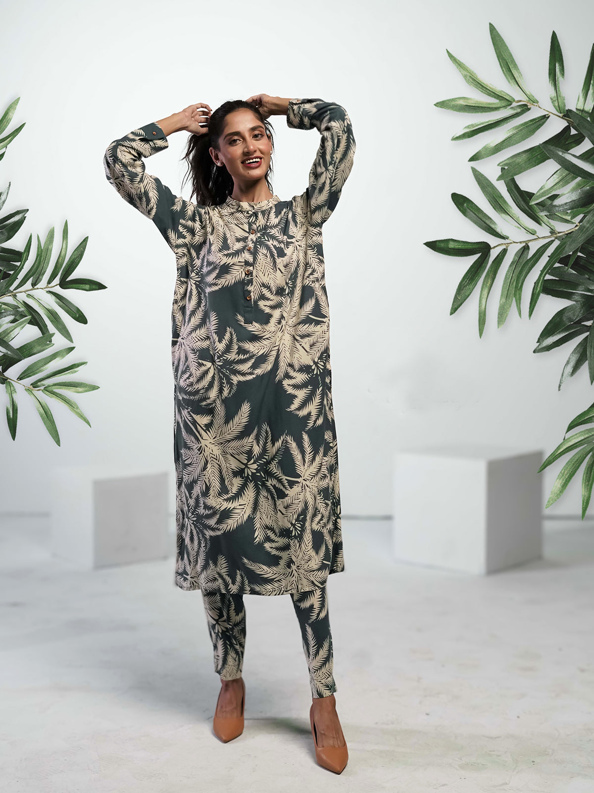 2pc Stitched-Forest Co-ord set