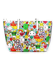 Printed Colorful Leather Tote Bag