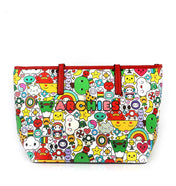 Printed Colorful Leather Tote Bag