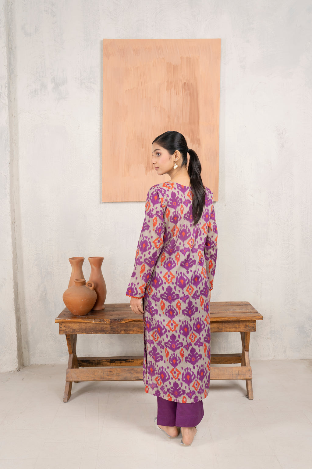 plum kurta set