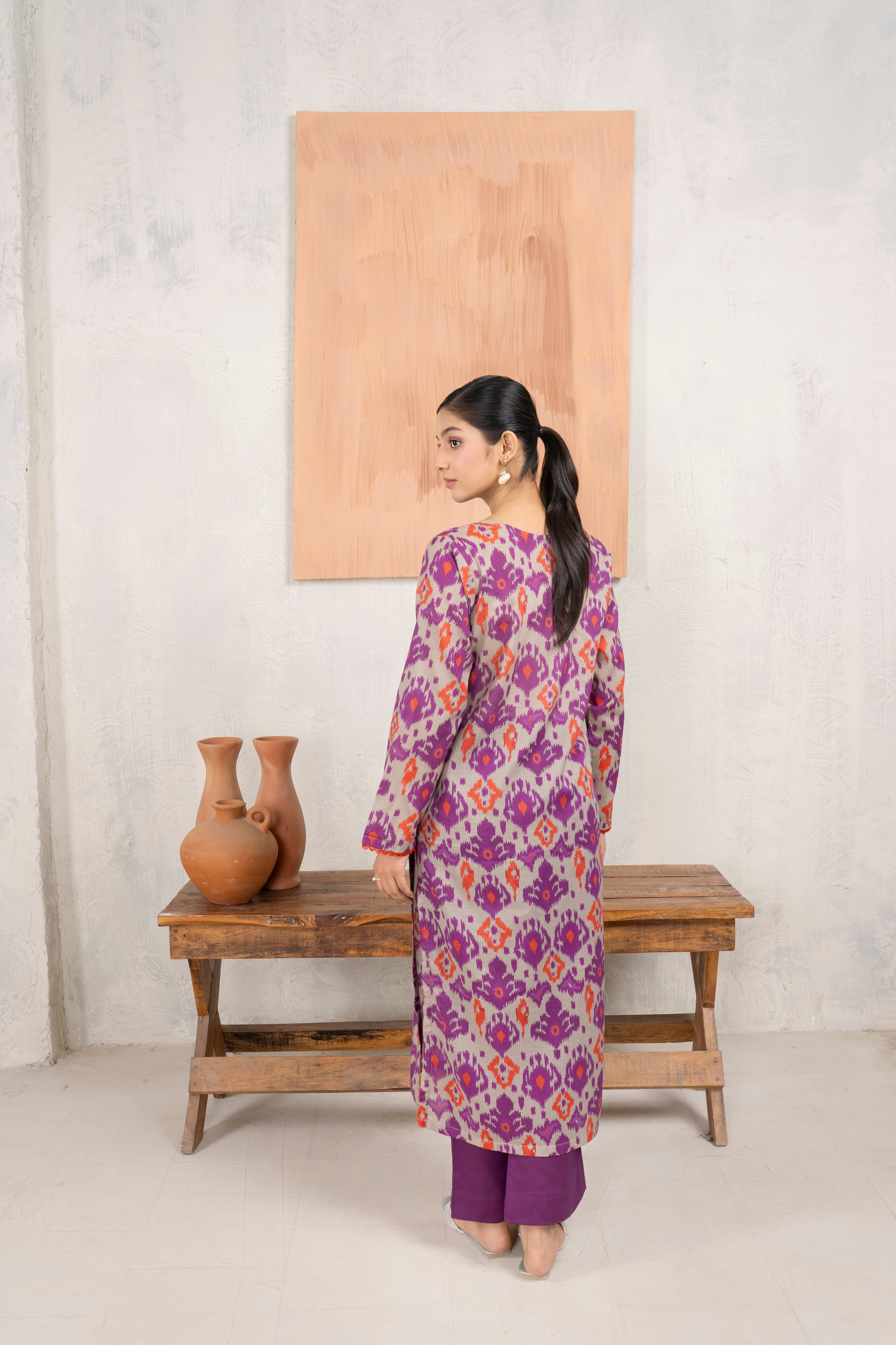 plum kurta set
